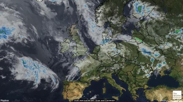 Gibraltar Mapa del tiempo pronóstico nube 