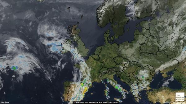 Gibraltar Vejret sky kort 
