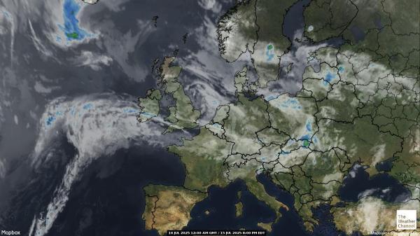 Gibraltar Weer wolk kaart 