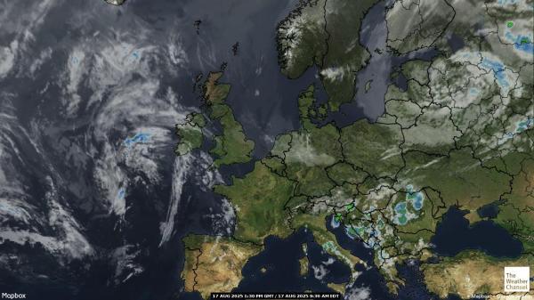 Grecia Mapa del tiempo pronóstico nube 