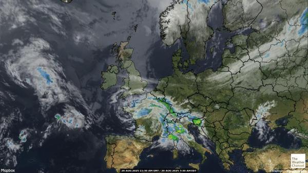 Griechenland Wetter Wolke Karte 
