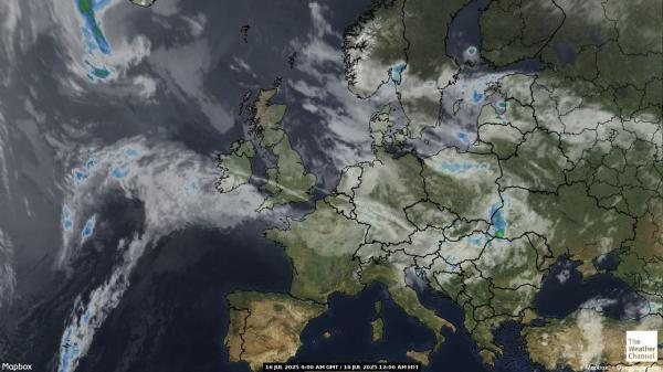 Griekenland Weer wolk kaart 