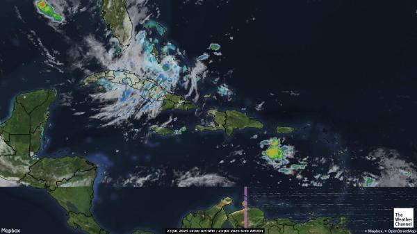 Grenada Weer wolk kaart 