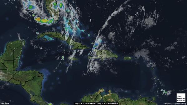 Guadeloupe Weer wolk kaart 