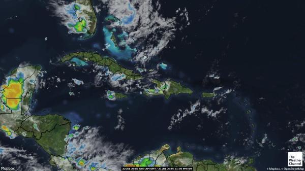 Guadeloupe Weer wolk kaart 