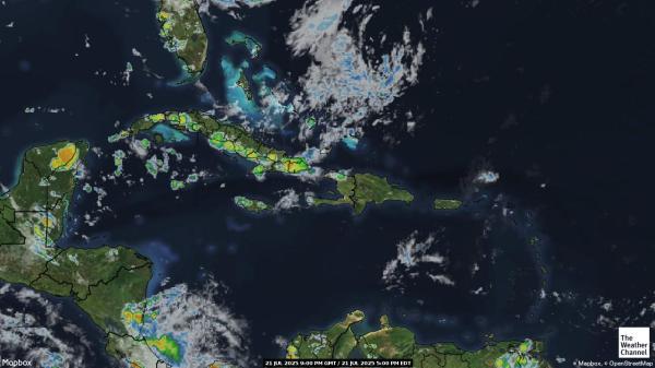 Guadeloupe Wetter Wolke Karte 