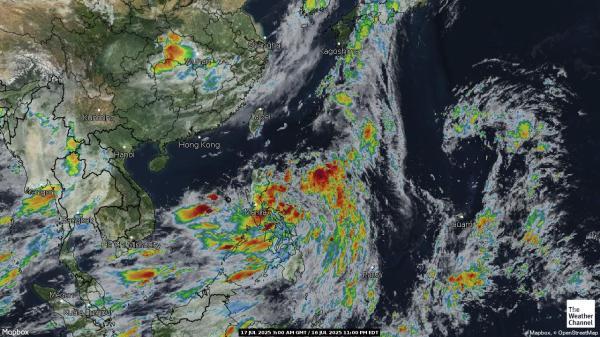 Guam Weer wolk kaart 