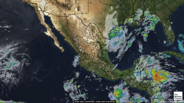 Guatemala Previsão do tempo nuvem mapa 