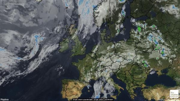 Guernsey Weer wolk kaart 