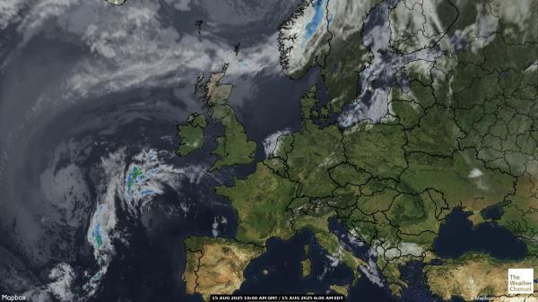 Guernsey Meteo nuvola mappa 