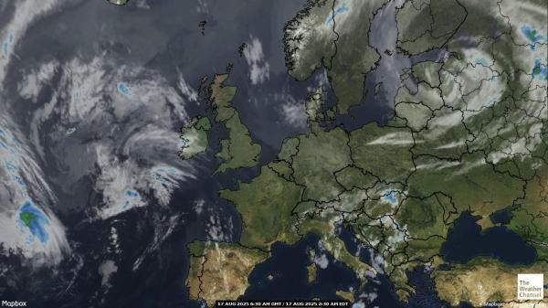 Guernsey Mapa del tiempo pronóstico nube 