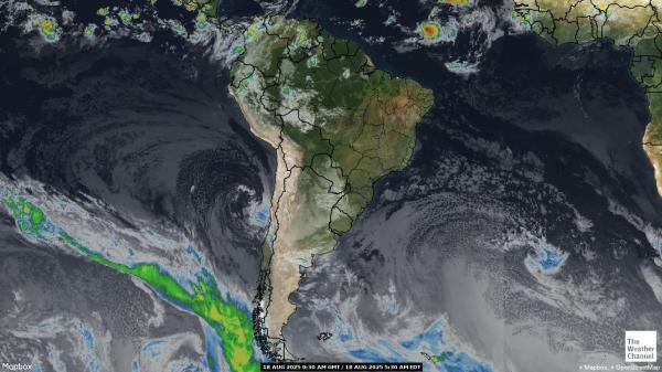 Guyana Previsão do tempo nuvem mapa 