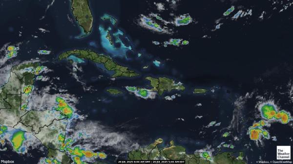 Haïti Weer wolk kaart 