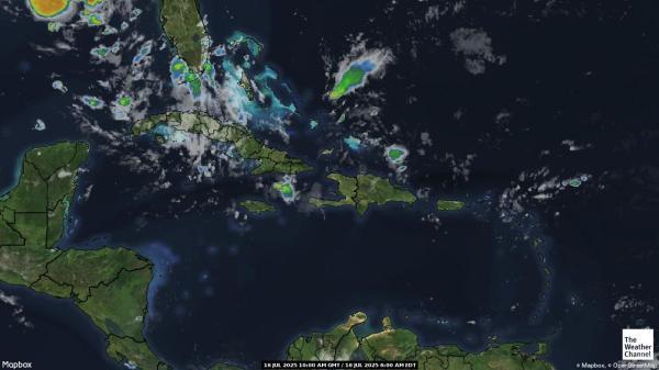 Haïti Weer wolk kaart 