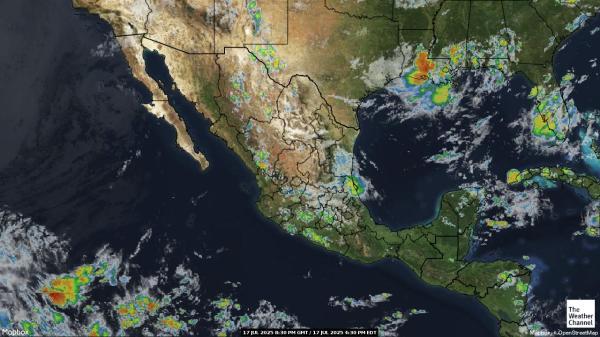 Honduras Weer wolk kaart 