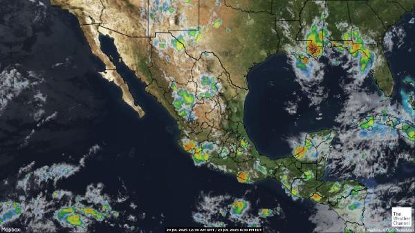 Honduras Weer wolk kaart 