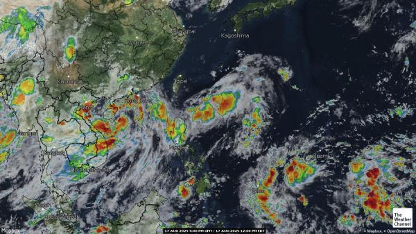 Hong Kong Weer wolk kaart 