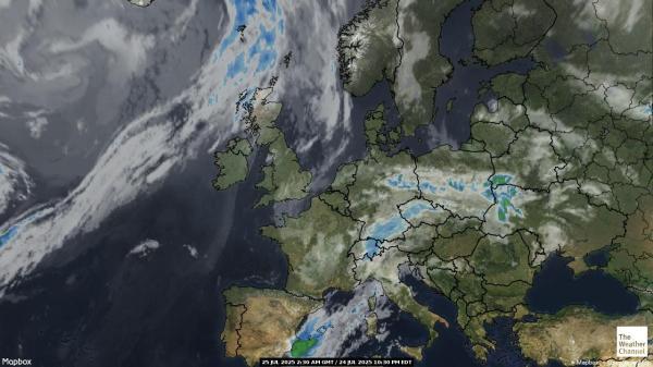 Hongrie Météo nuage carte 