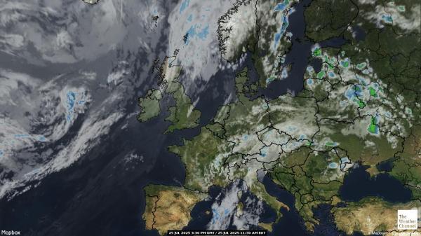 Hongarije Weer wolk kaart 