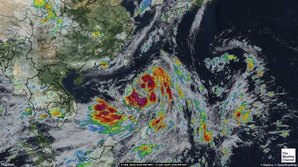 Índia Previsió meteorològica, mapa meteorològic per satèl·lit 
