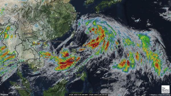 Indonesia Mapa ng mapa ng lagay ng panahon 