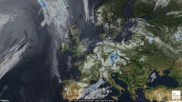 Ireland Meteo nuvola mappa 