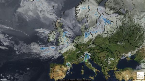 Irland Vejret sky kort 