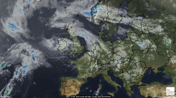 Isle of Man Meteo nuvola mappa 