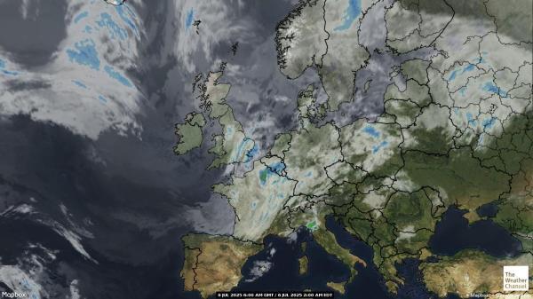 Isle of Man Peta Cuaca awan 