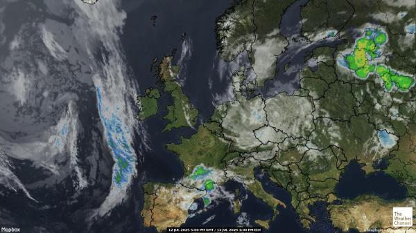 Isla de Man Mapa del tiempo pronóstico nube 