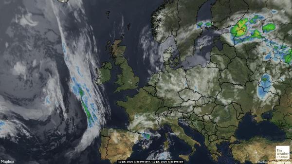 Isle of Man Meteo nuvola mappa 