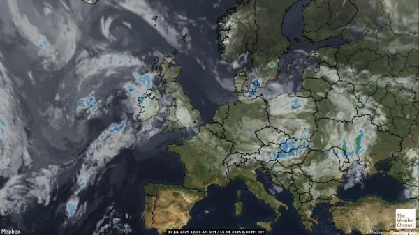 Isle of Man Peta Cuaca awan 
