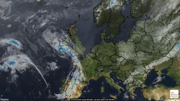Isle of Man Weer wolk kaart 
