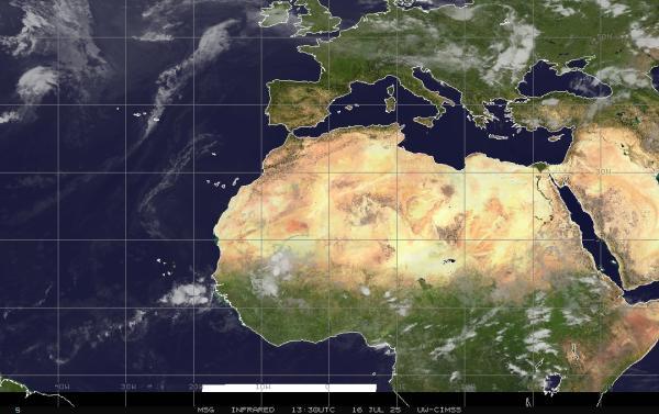 Israel Wetter Wolke Karte 