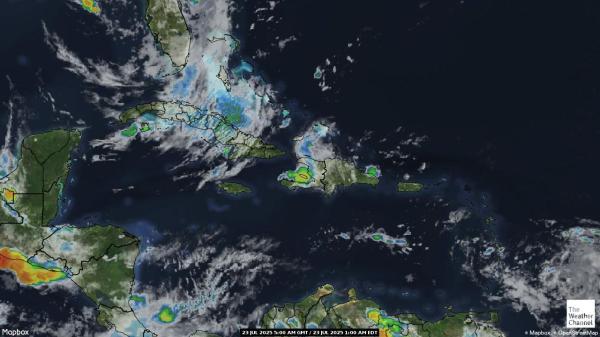 Jamaica Previsão do tempo nuvem mapa 