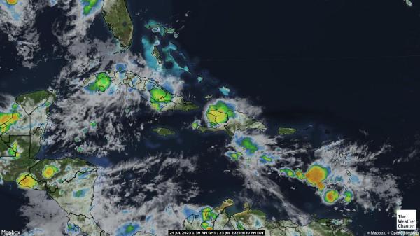 Jamaica Mapa ng mapa ng lagay ng panahon 