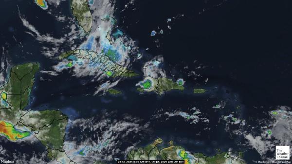 Jamaica Weer wolk kaart 