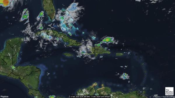 Jamaica Počasí mrak mapy 