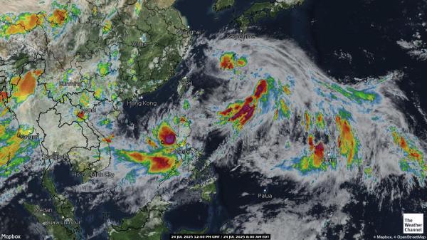 Japan Weer wolk kaart 