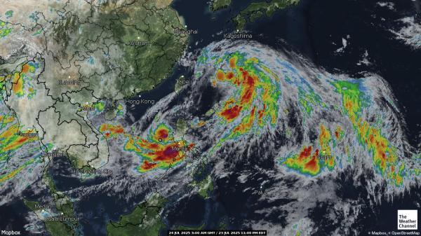 Japan Mapa ng mapa ng lagay ng panahon 