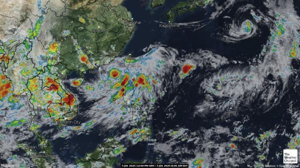 Japan Vejret sky kort 