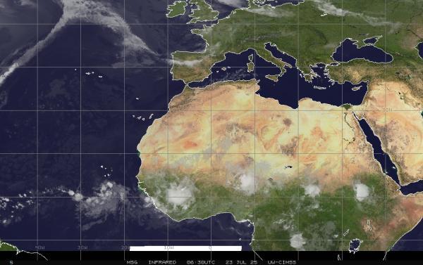 Jordanien Wetter Wolke Karte 