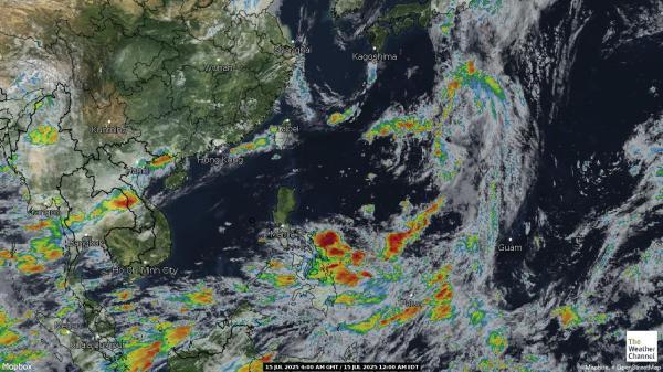 Kazachstan Weer wolk kaart 