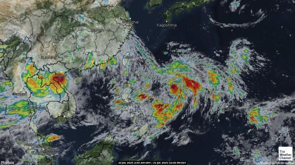 カザフスタン 天気クラウドマップ 