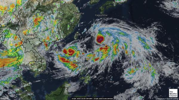 Laos Wetter Wolke Karte 