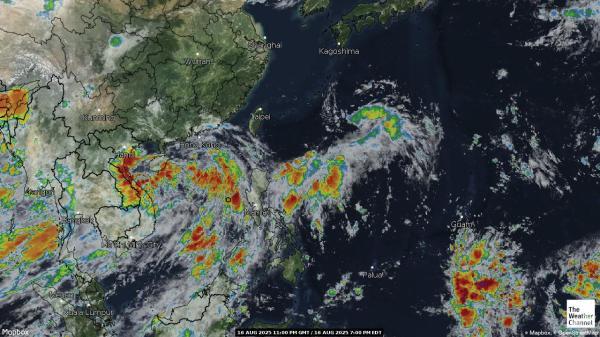 Laos Wetter Wolke Karte 