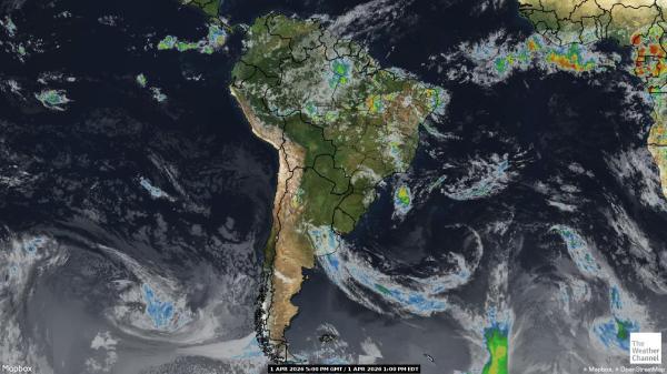 Latin Amerika Vejret sky kort 