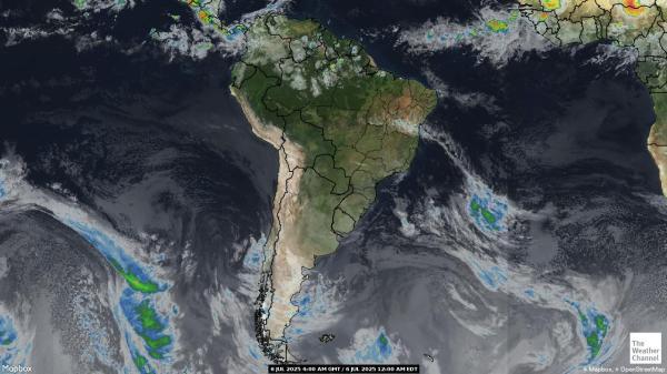 Latin America Mapa ng mapa ng lagay ng panahon 