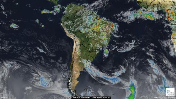 Amerika Latin Peta Cuaca awan 