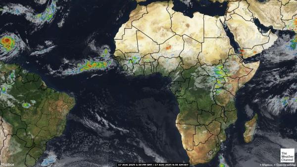 Lesotho Meteo nuvola mappa 